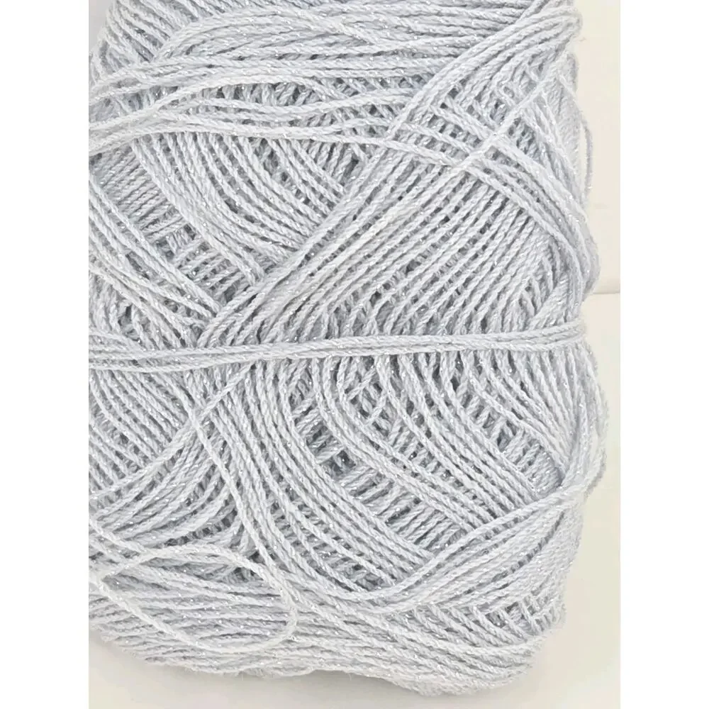 Hamanaka Knitting Yarn Thread Color #103 Lot R Silver Glitter Lot of 10 U327